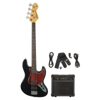 Vintage V49 COASTER BASS GUITAR PACK - GLOSS BLACK