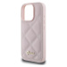 Guess PU Leather Quilted kryt pre iPhone 16 Pro ružový