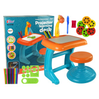 mamido  Detský interaktívny stolček a stolička modro oranžový