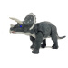 mamido Dinosaurus Triceratops na batérie so zvukovými efektmi sivý