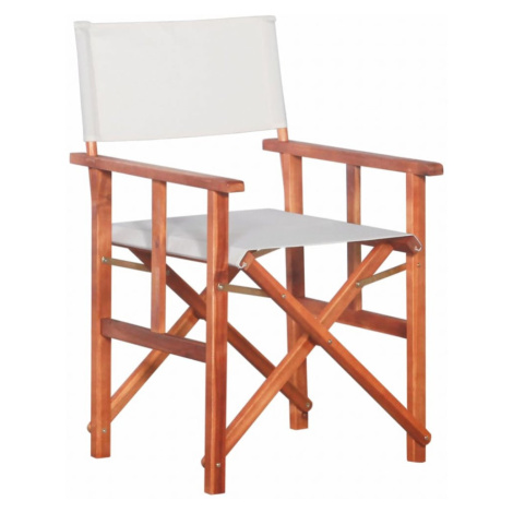 Režisérska stolička akáciové drevo Dekorhome Biela,Režisérska stolička akáciové drevo Dekorhome  vidaXL