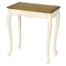 Estila Provensálsky vyrezávaný príručný stolík Preciosa z masívneho dreva v krémovo bielej farbe
