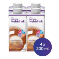 NUTRIDRINK Čokoládová príchuť 4 x 200 ml