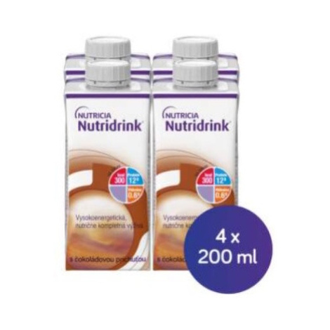 NUTRIDRINK Čokoládová príchuť 4 x 200 ml