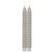 Súprava 2 béžových voskových LED sviečok Star Trading Flamme Swirl Antique, výška 25 cm