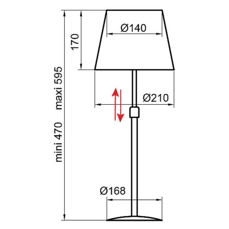 Aluminor Store stolová lampa, čierna/čierna