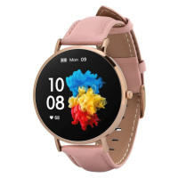 Garett Smartwatch Verona zlatá, ružový remienok