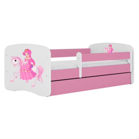 RAUMHIRSCH FURNITURE DETSKÁ POSTEĽ Princezná na koni so zásuvkou 140/70 80/61/144