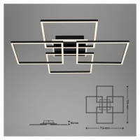 Stropné svietidlo Frame S LED, 72,4x72,4 cm, čierne