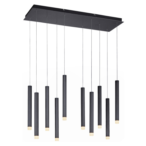 Moderné závesné svietidlo čierne vrátane LED 10 svietidiel - Stanislas Paul Neuhaus