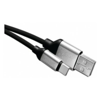 USB kábel 2.0 A/M - C/M 1m čierny (EMOS)