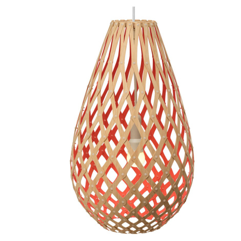 David trubridge Koura závesné svietidlo 50 cm bambusovo-červené