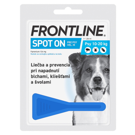 FRONTLINE Spot-On pre psy M (10-20 kg) 1,34 ml 1 pipeta