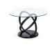 Okrúhly jedálenský stôl Optiko mramor / čierny