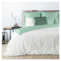 Bielozelené posteľné obliečky NOVA3 z vysoko kvalitného bavlneného saténu 140x200 cm, 70x80 cm