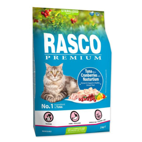 Krmivo Rasco Premium Sterilized tuniak s brusnicou a kapucínkou 2kg