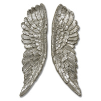 Estila Luxusné Anjelské krídla 61cm strieborné (2ks)