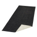Kusový koberec Twin-Wendeteppiche 103096 schwarz creme – na ven i na doma - 80x150 cm NORTHRUGS 