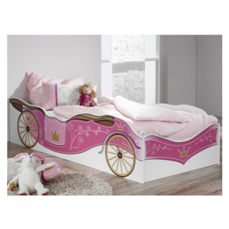 Detská posteľ Kate 90x200, kráĺovský koč% Asko