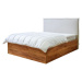 Béžovo-prírodná dvojlôžková posteľ s úložným priestorom s roštom 160x200 cm Cara – Bobochic Pari