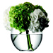 LSA Flower Bouquet guľatá sklenená váza 22cm číra, Handmade