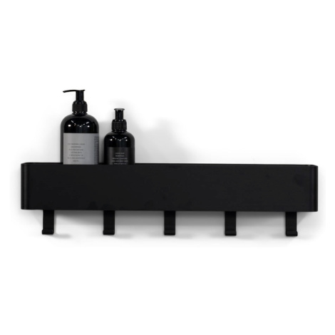 Čierna nástenná oceľová kúpeľňová polička Multi – Spinder Design