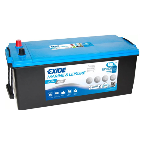 Exide Dual AGM 12V 180Ah 900A EP1500