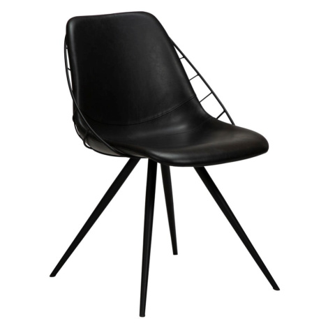 Čierna jedálenská stolička z imitácié kože DAN-FORM Denmark Sway