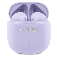 Guess Printed Classic Logo TWS Bezdrôtové Slúchadlá Purple