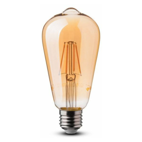 Žiarovka LED Filament E27 6W, 2200K, 550lm, ST64 VT-1966 (V-TAC)