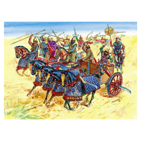 Wargames (AoB) figurky 8008 - Persian Chariot and Cavalry (1:72) Zvezda