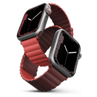 UNIQ Revix obojstranný remienok pre Apple Watch 41/40/38mm Burgundy (gaštanový/koralový)