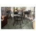 LuxD Dizajnová barová stolička Giuliana, antik sivá