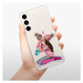 Odolné silikónové puzdro iSaprio - Kissing Mom - Brunette and Girl - Samsung Galaxy S23+ 5G