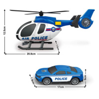 CITY SERVICE CAR - 1:14 Polícia set vrtuľník + auto