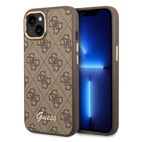 Kryt Guess GUHCP14SHG4SHW iPhone 14 6,1" brown hard case 4G Vintage Gold Logo (GUHCP14SHG4SHW)