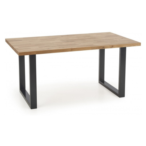 Jedálenský stôl Dusu 160x90 cm prírodný dub/čierny Halmar