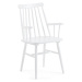 Biela jedálenská stolička z dreva kaučukovníka Kave Home Kristie