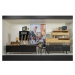Čierny TV stolík z borovicového dreva 150x55 cm Watch – De Eekhoorn