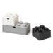 LEGO® stolné boxy so zásuvkou Multi-Pack 3 ks - čierna, biela, šedá