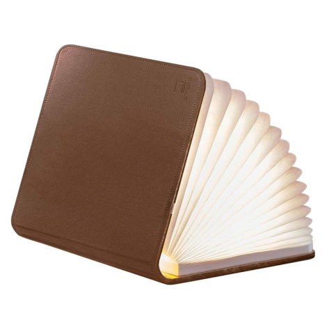 Rozkladacie svetlo "Smart Book" mini, hnedá koža - Gingko