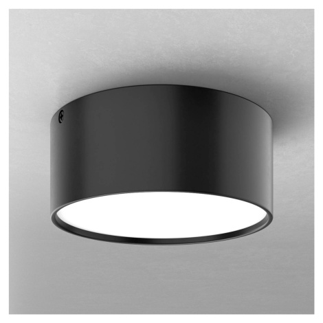 Jednoduché stropné LED svietidlo Mine čierne 14 cm Ailati