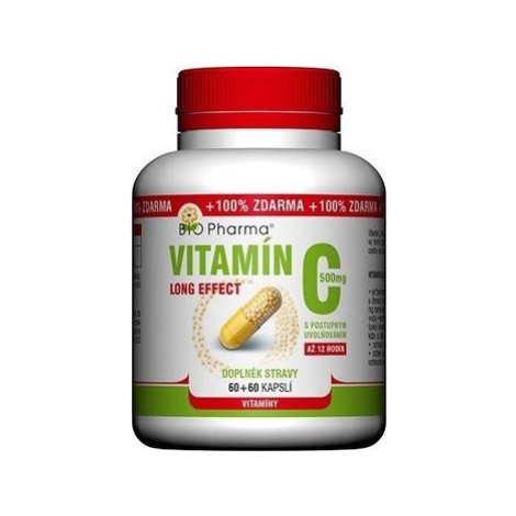 BIO PHARMA Vitamín C 500 mg Long Effect 120 kapsúl