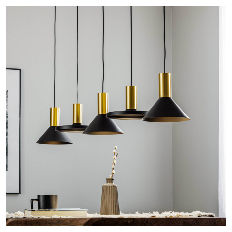 Závesné svietidlo Hermanos V 5-light black/brass