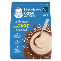 GERBER Kaša mliečna cereal kakaová Dobrú noc 230 g