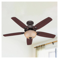 Stropný ventilátor Hunter so svetlom Builder Deluxe, bronzový