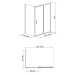 CERSANIT - Sprchovací kút BASIC obdĺžnik 100x80x185, posuv, číre sklo S158-006