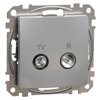 TV R zásuvka koncová 4dB, Aluminium, Sedna Design (Schneider)