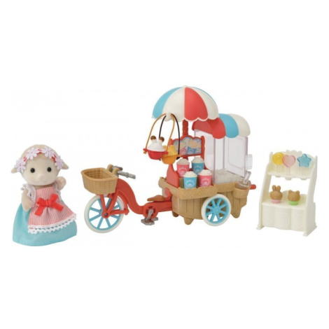 Sylvanian Families 5653 Pojazdná predajňa popcornu s figúrkou ovečky Barbary