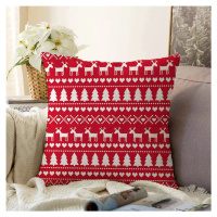 Vianočná žinylková obliečka na vankúš Minimalist Cushion Covers Merry Christmas, 55 x 55 cm